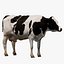 Dairy Cow NoFur Rigged 3D