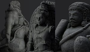 3D hindu statue pack model
