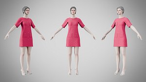 3D Dress 46 Maroon Flush