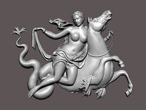 3D model sea horse