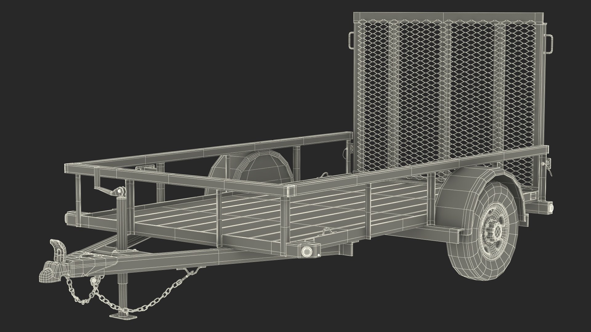 3D Utility Trailer model - TurboSquid 2088649