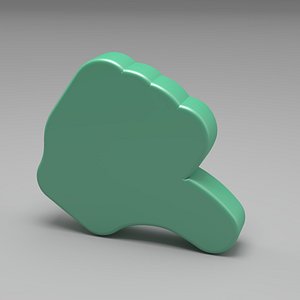 Hand thumbs down 3d