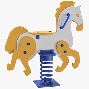 3D Playground Horse Springer 01 model