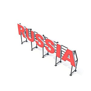 3D country sign russia
