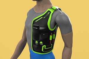 3D model MULTIPURPOSE VEST CLOTH JACKET POCKET FOR ENGINEER SAFETY