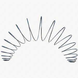 3D model metal spiral spring