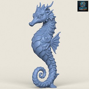 3D Seahorse Print Ready 3D Model model