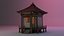 Templo Budista Japonês Construir Casa Modelo 3D de baixo polígono