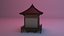 Templo Budista Japonês Construir Casa Modelo 3D de baixo polígono