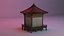 Templo Budista Japonês Construir Casa Modelo 3D de baixo polígono