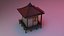 Templo Budista Japonês Construir Casa Modelo 3D de baixo polígono