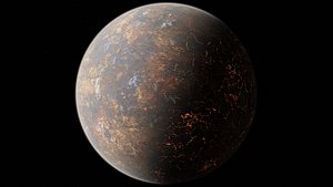 3D 8K Fictional Magma Planet 2