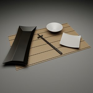set chinese 3d model