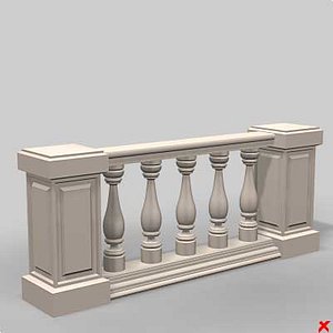 3d balustrade model