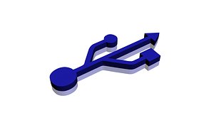 3d usb symbol