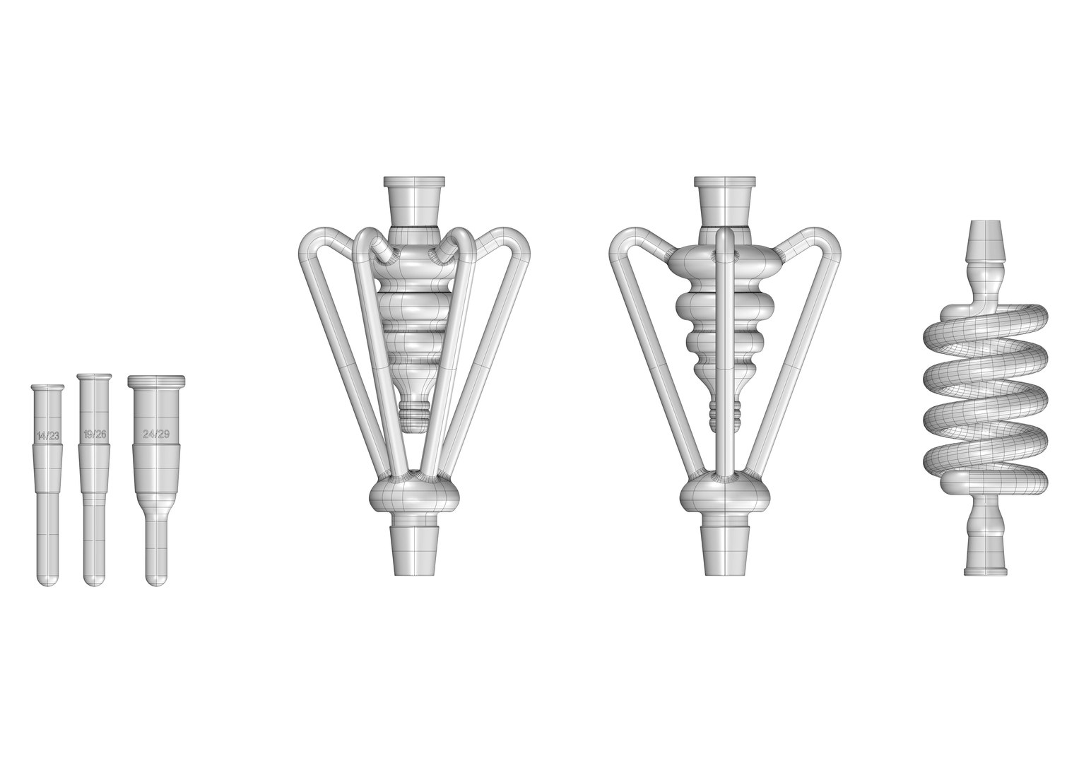 3D Set Of Various Chemistry Glassware Model - TurboSquid 1758515