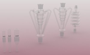 3D Set of various chemistry glassware model