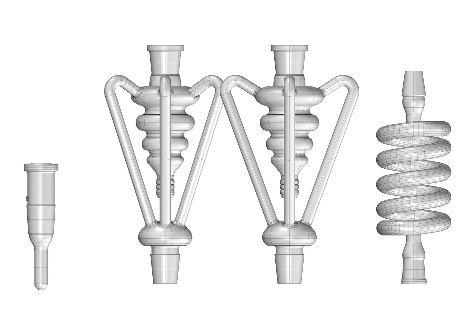 3D Set Of Various Chemistry Glassware Model - TurboSquid 1758515