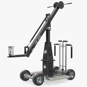 MovieTech 4x4 Dolly with Mini Crane Rigged 3D model