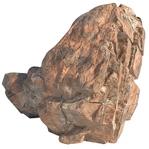 Red cliff stone 3D model