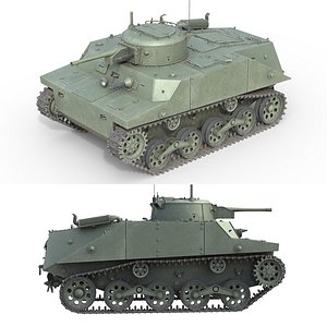 3D Type 2 Ka Mi Tank model