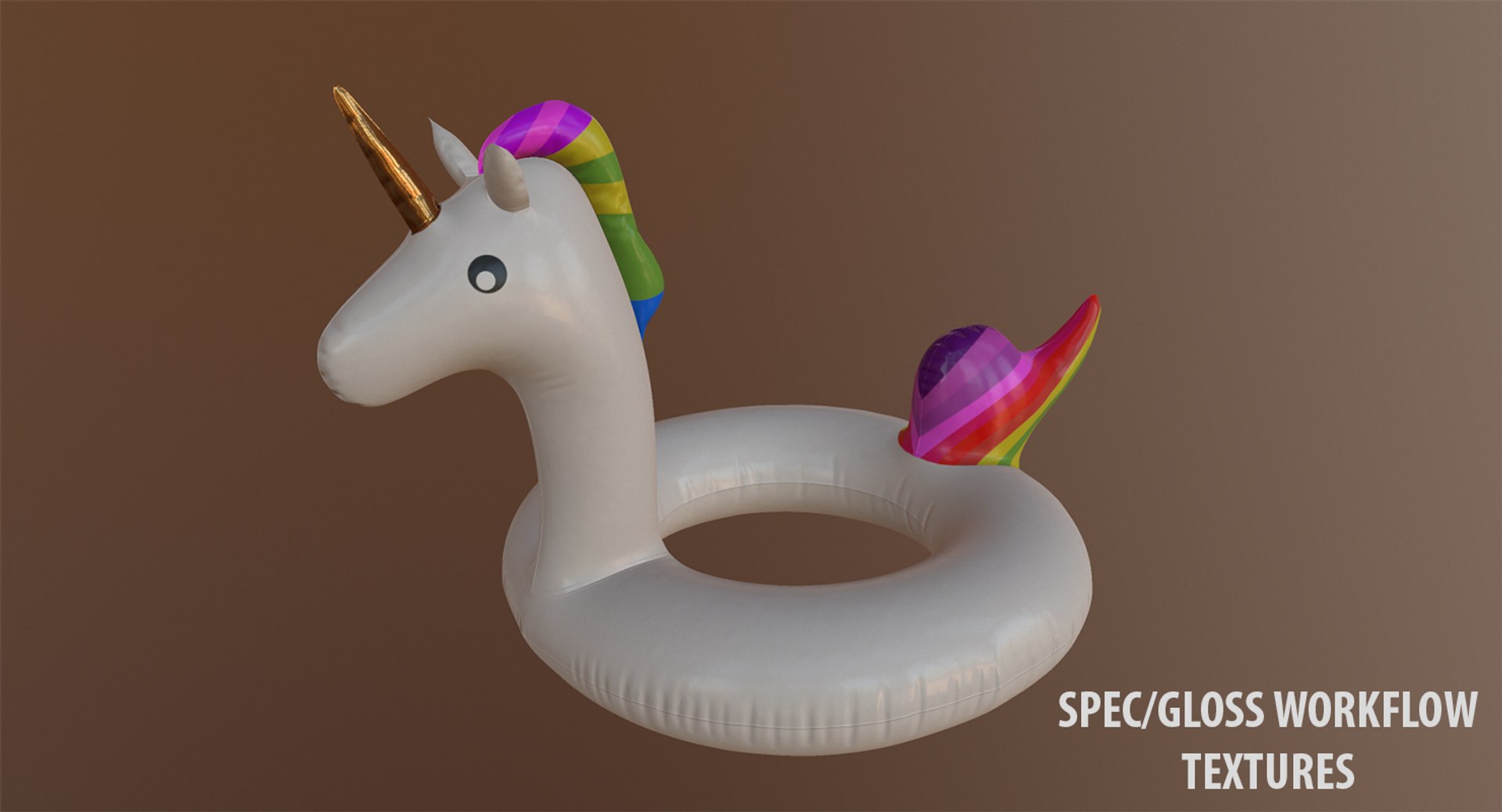 3D inflated unicorn - TurboSquid 1332034