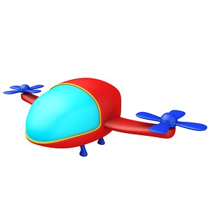 cartoon helicopter 3D model