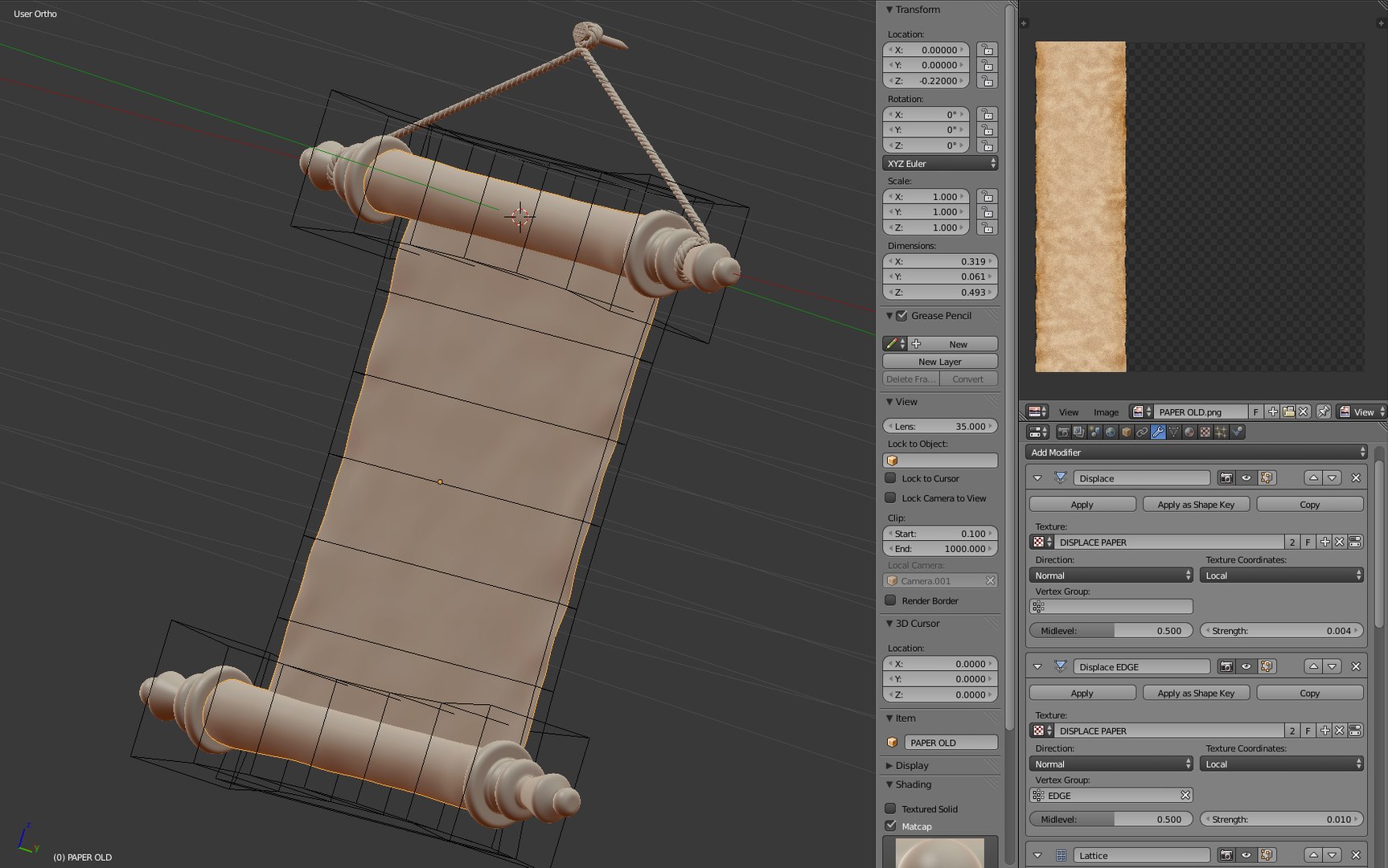 Old scroll 3D - TurboSquid 1581635