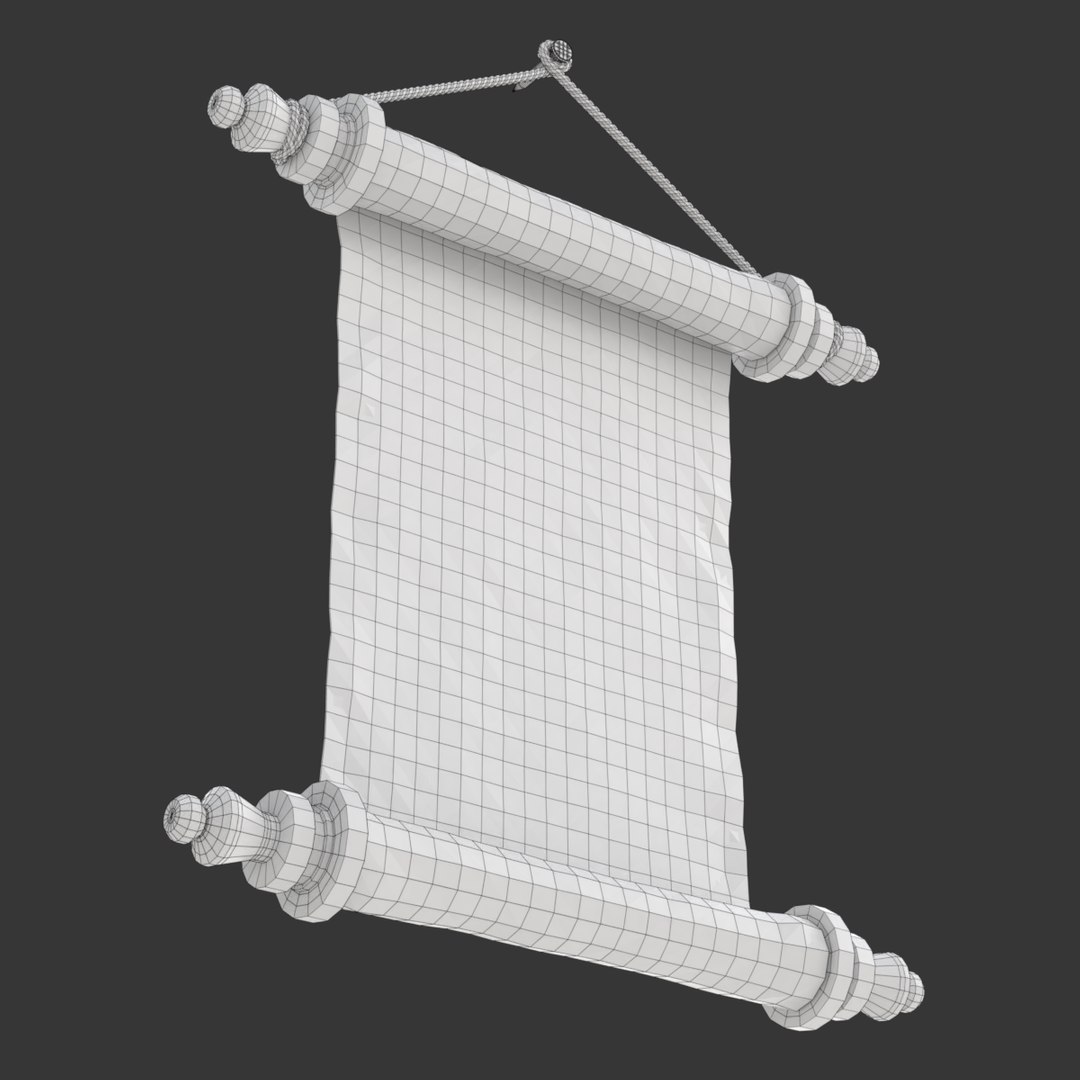 Old scroll 3D - TurboSquid 1581635