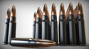 7 62x39 rounds 3d obj