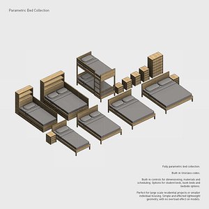 Revit Parametric Bed Collection