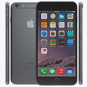 iPhone 6 Plus Space Gray 2 3D Model