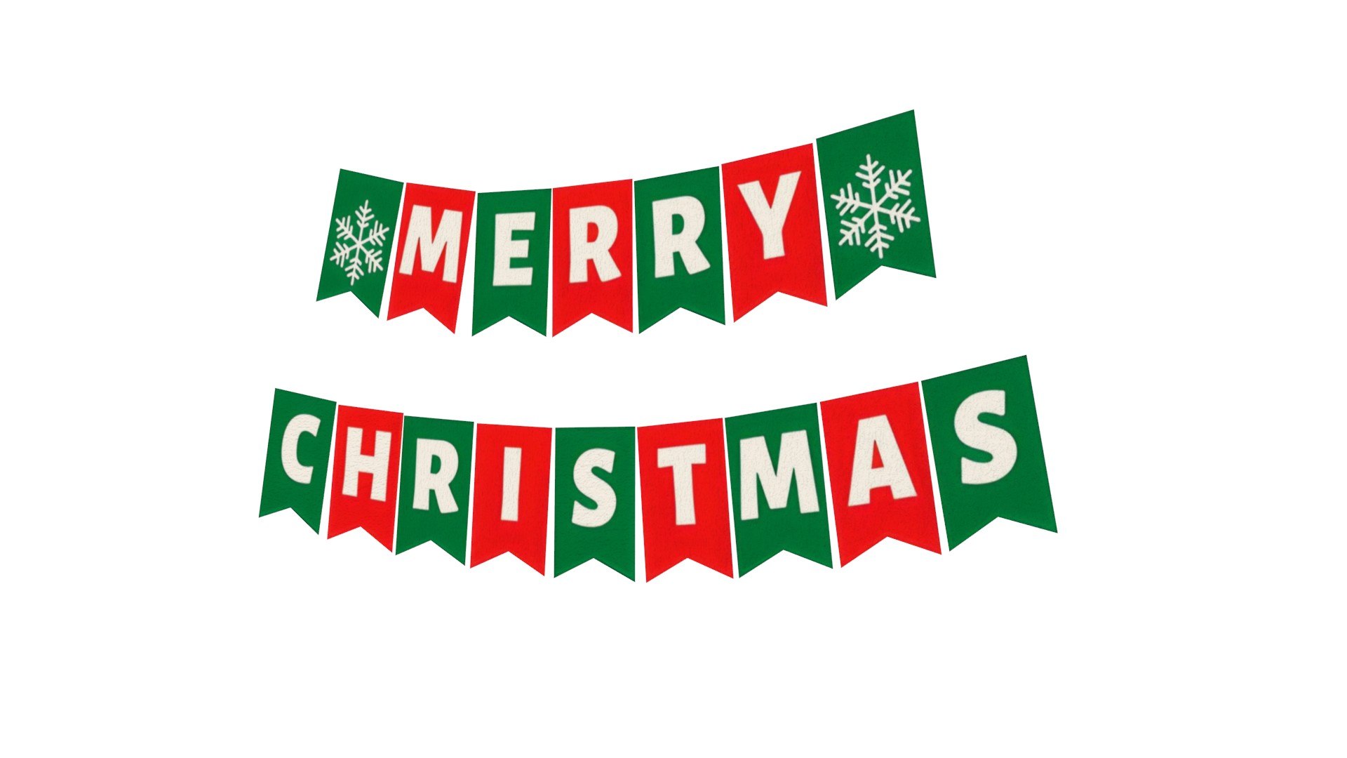 3D Wreath Merry Christmas - Guirnalda Feliz Navidad - Low poly ...