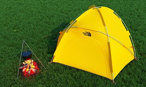 tent camp 3D model