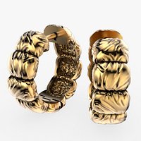 Fashion Down Jacket Earring E24 3D print model