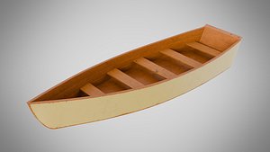 3D Wooden Boat-F