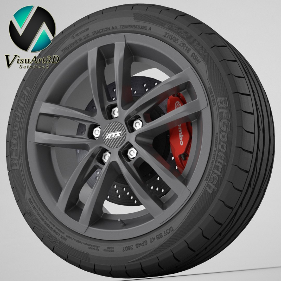 wheel ats radial 3d model