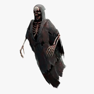 3D model Reaper cloak with skeletons VR / AR / low-poly