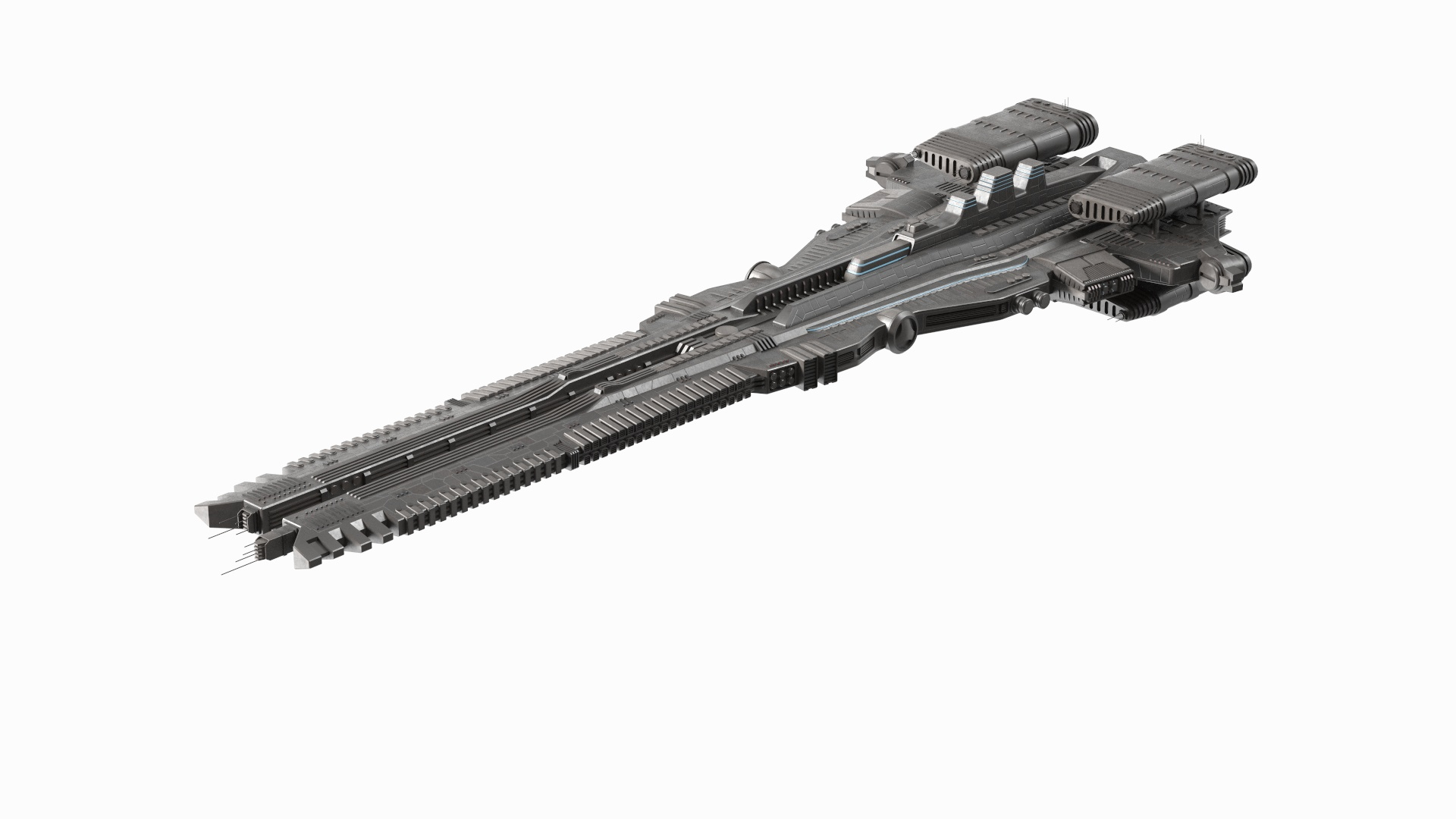 Sci Fi Space Station With Interplanetary Spacecraft Collection 3D Model ...