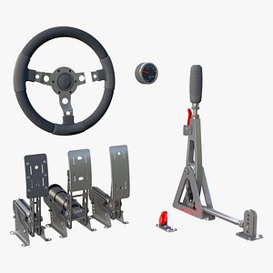 Steering Wheel Pedal Handbrake Racing Kit M1