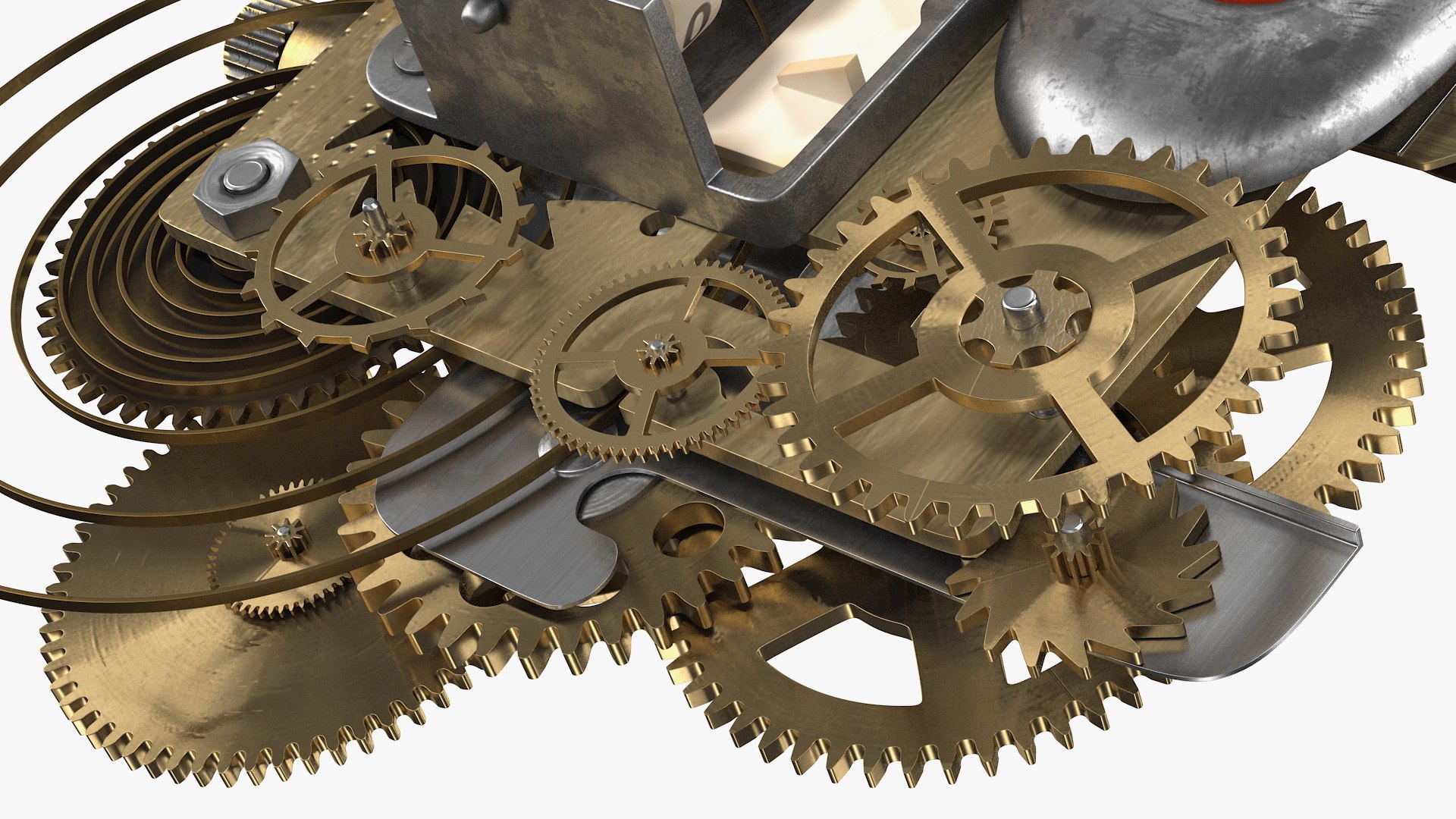3D Clockwork Gear Counter Mechanism - TurboSquid 1653117