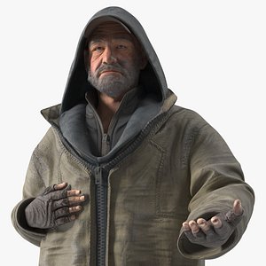 Homeless Old Man Rigged