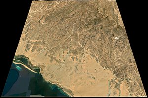 Mecca Red Sea n20 e40 topography Saudi Arabian 3D