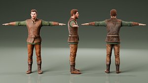 Realistic Archer Character with Bow