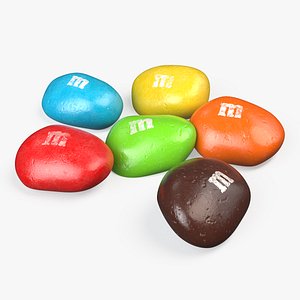3D model Multicolored M and Ms Nut Candies