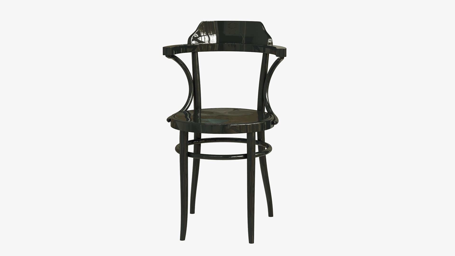 Chair Viennese black varnish 3D model TurboSquid 2090772