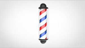 3D barber sign model