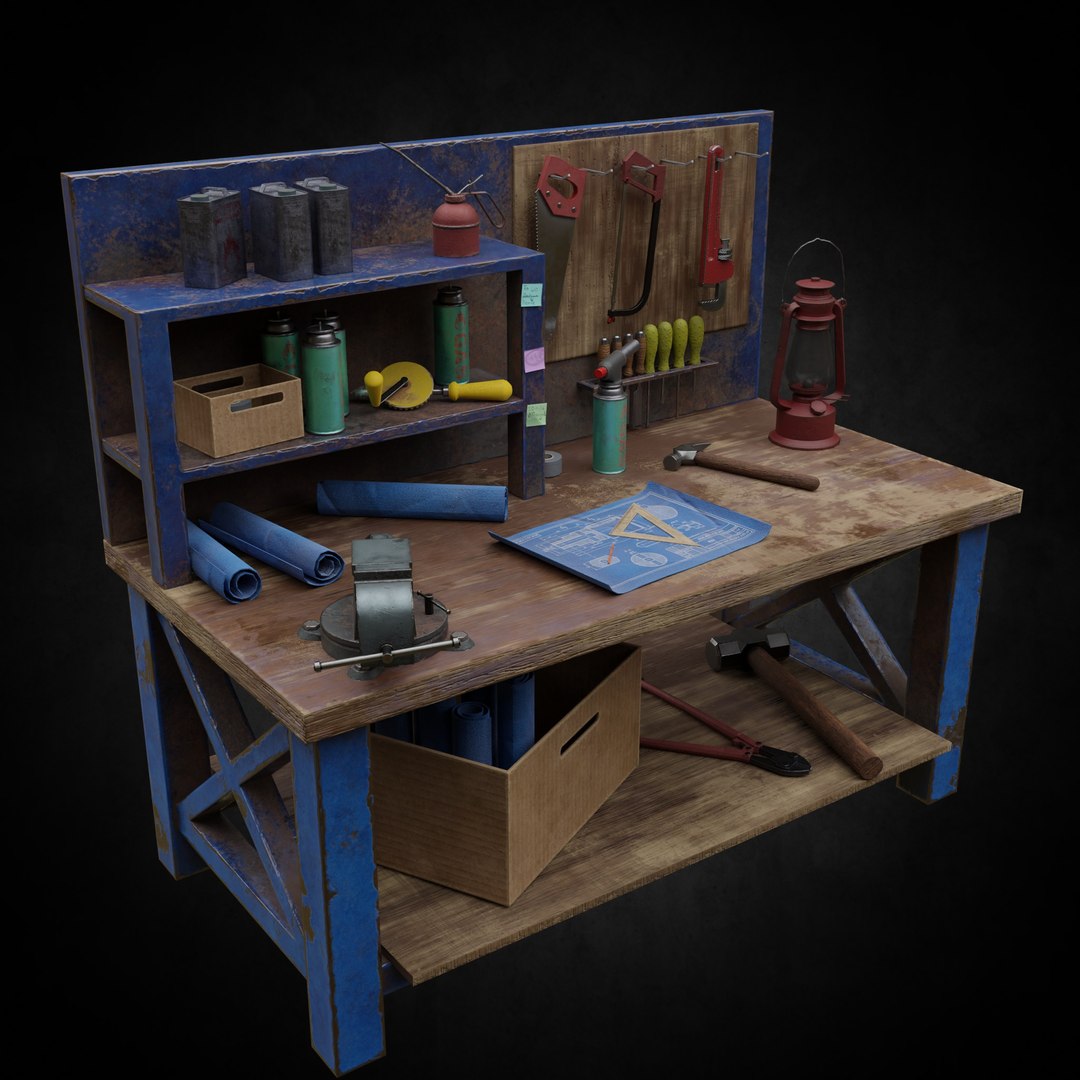 Gameready Workbench 3D Model - TurboSquid 1810350
