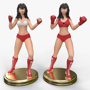 Anime Boxer Girl Fighter Printing