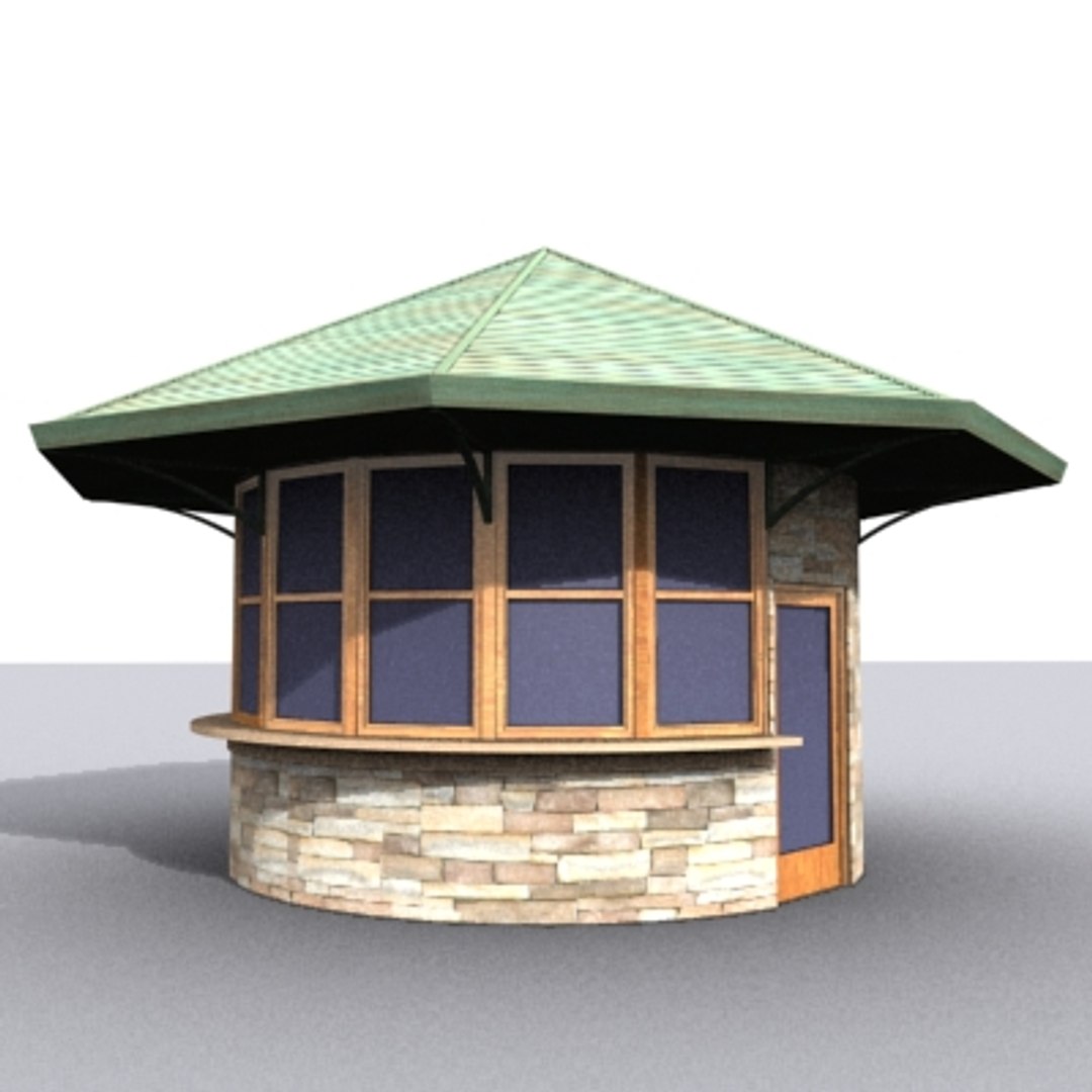 Kiosk Structure Gardens 3d Model